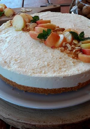 Foto di Cheesecake pesche e amaretti