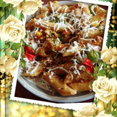 Makhani gravy pasta A picture of Makhani gravy pasta.