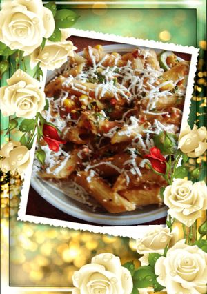 A picture of Makhani gravy pasta.