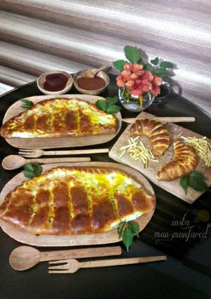 عکسی از دستور کالزونه پیتزا