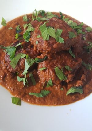 Una foto de Albóndigas de picadillo de res en salsa