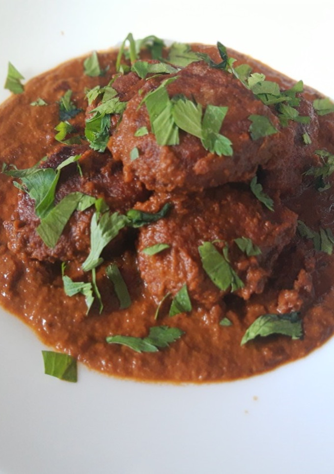Una foto de Albóndigas de picadillo de res en salsa