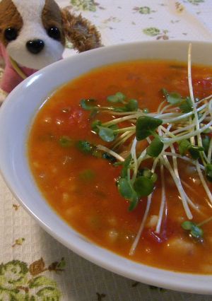 A picture of Pressed Barley, Tomato and Bean Stew.