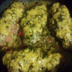 Cheesy Spicy Chicken with stuffing A picture of Cheesy Spicy Chicken with stuffing.