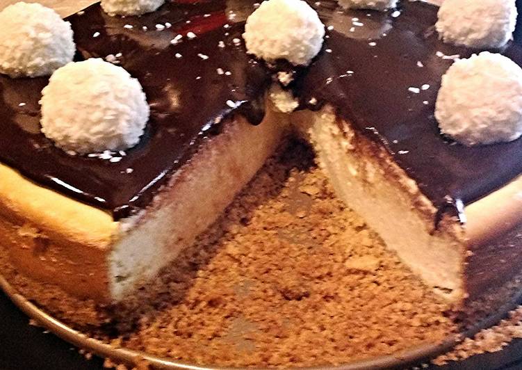 Recipe of Ultimate Coconut Cheesecake With Chocolate Ganache