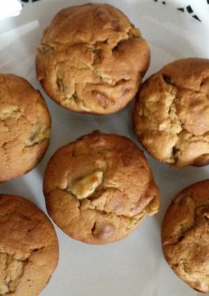 A picture of Banana Hazelnut Muffins.