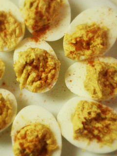 A picture of Paleo Avocado Deviled Eggs.