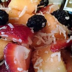 A picture of "A Little Boozy" Summer Fruit Salad.