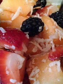 A picture of "A Little Boozy" Summer Fruit Salad.