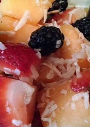 A picture of "A Little Boozy" Summer Fruit Salad.