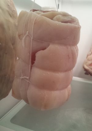 A picture of Home Made Pancetta.