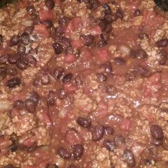 A picture of Black bean chili.