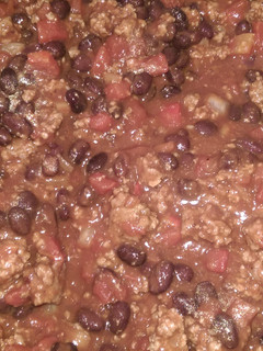 A picture of Black bean chili.