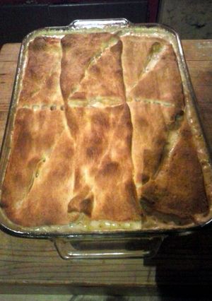 A picture of Brad's creamy cheesy chicken bake..