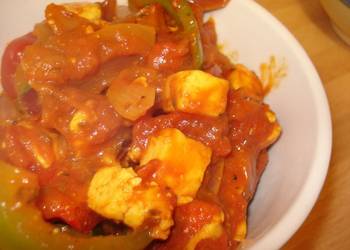 Easiest Way to Prepare Appetizing Tomato and Paneer Sabji Indian Stir Fried Vegetables and Cheese