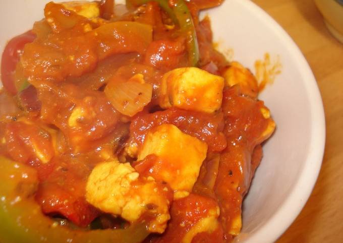 Tomato and Paneer Sabji (Indian Stir Fried Vegetables and Cheese)