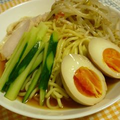 Chilled (HIyashi) Ramen, Soy Sauce Flavored A picture of Chilled (HIyashi) Ramen, Soy Sauce Flavored.