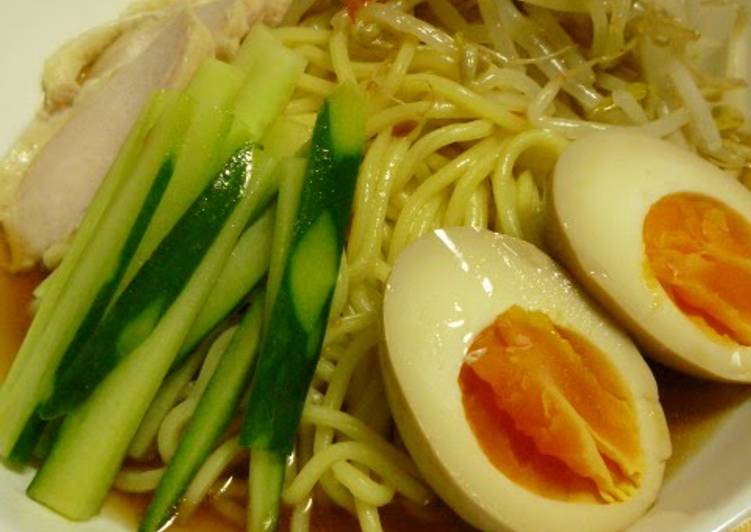 How to Make Recipe of Chilled (HIyashi) Ramen, Soy Sauce Flavored