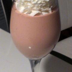 A picture of Kathy's Delicious Strawberry Milkshake.