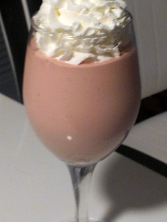 A picture of Kathy's Delicious Strawberry Milkshake.