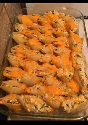 Una foto de Conchas de pasta rellenas con queso Philadelphia y queso ricota