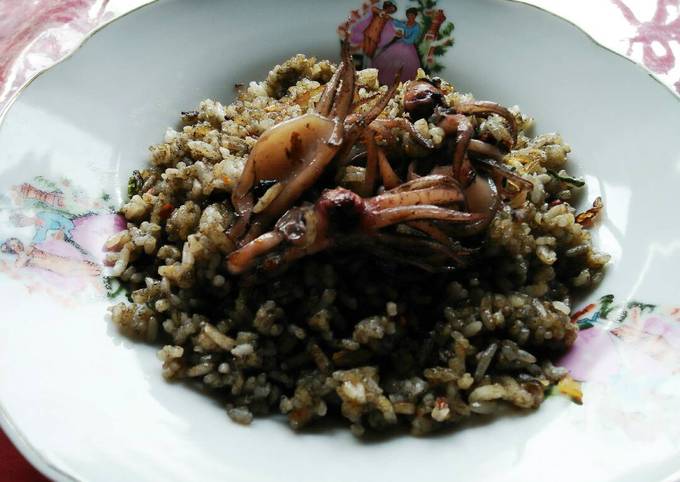 Langkah Mudah untuk Menyiapkan Nasi Goreng bumbu CUMI HITAM PEDAS Anti Gagal