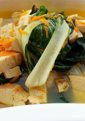 A picture of Tofu And Bak Choy Vegan In 5 Minute.