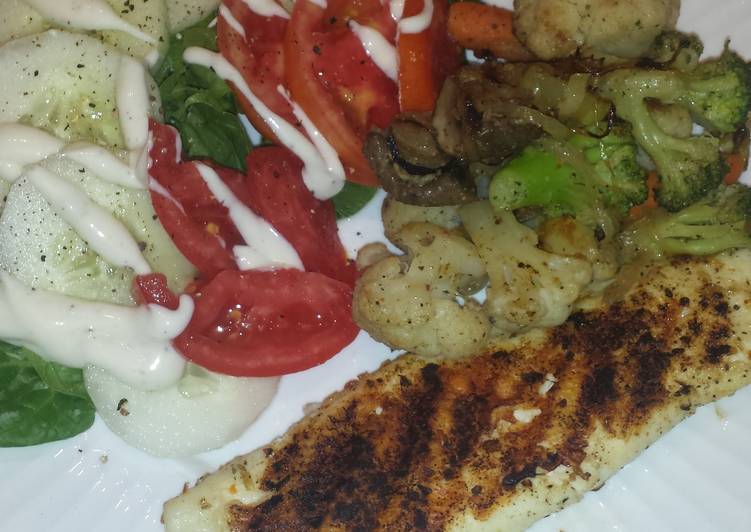 Steps to Make Speedy Grilled Tilapia dinner