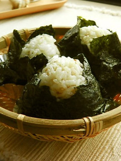 A picture of Bonito Flake Rice Ball Bento.