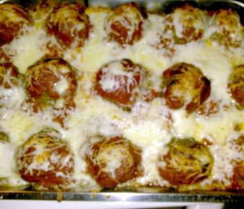 Popular Recipe Vermont Cheddar Stuffed Meatballs with baked spaghetti Very Delicious