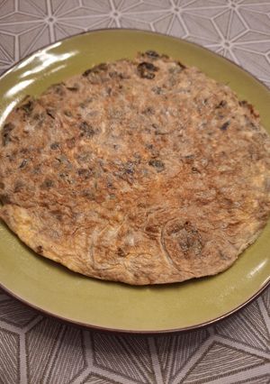 Una foto de Tortilla de alcachofas asadas