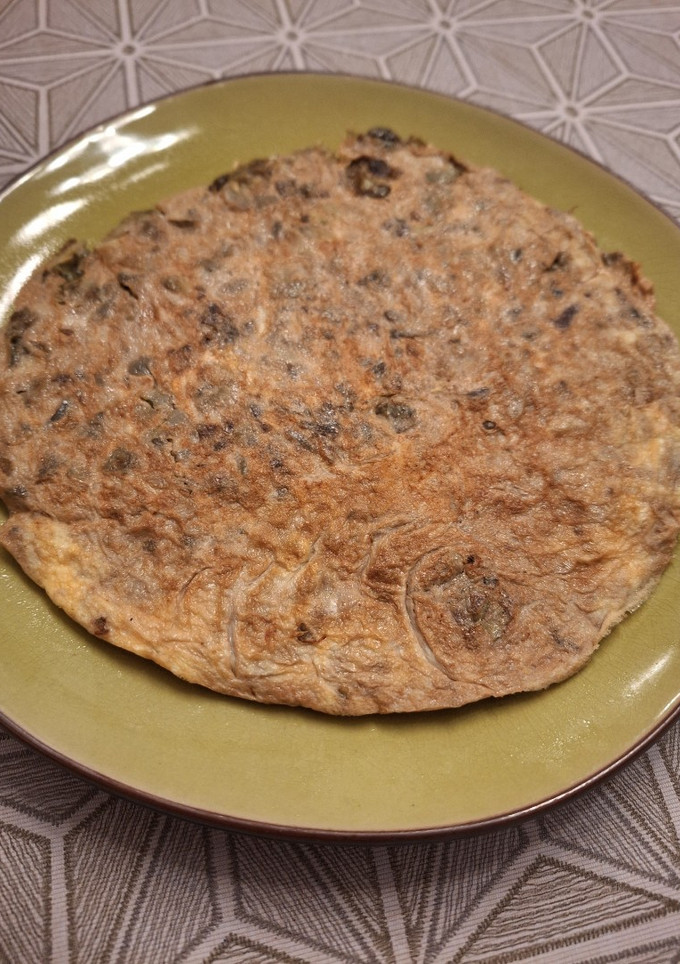 Una foto de Tortilla de alcachofas asadas