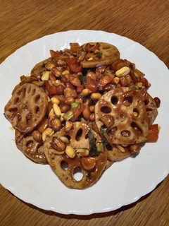 A picture of Kung Pao Lotus Root.