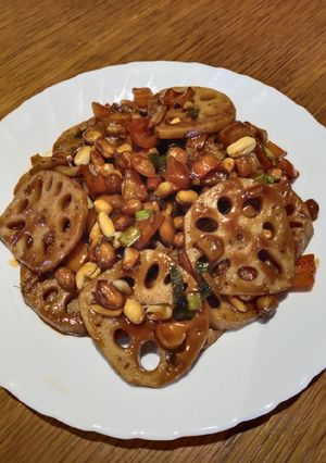 A picture of Kung Pao Lotus Root.