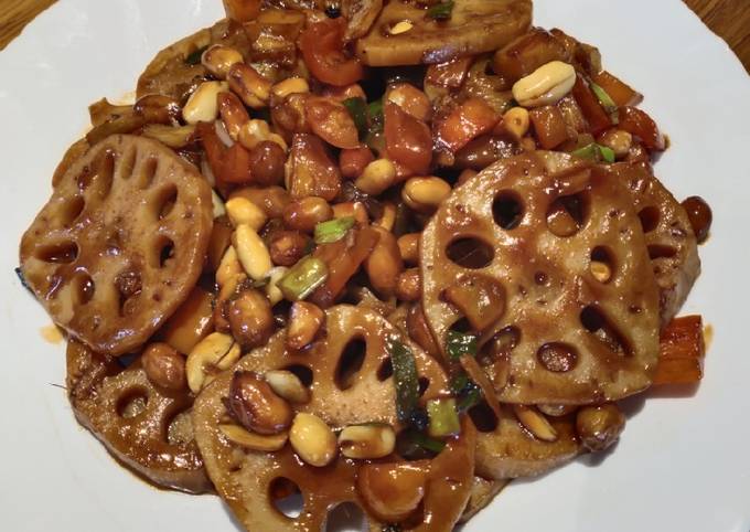 Easiest Way to Prepare Real Kung Pao Lotus Root for Lunch Food