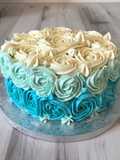 Pastel con deco en degradado