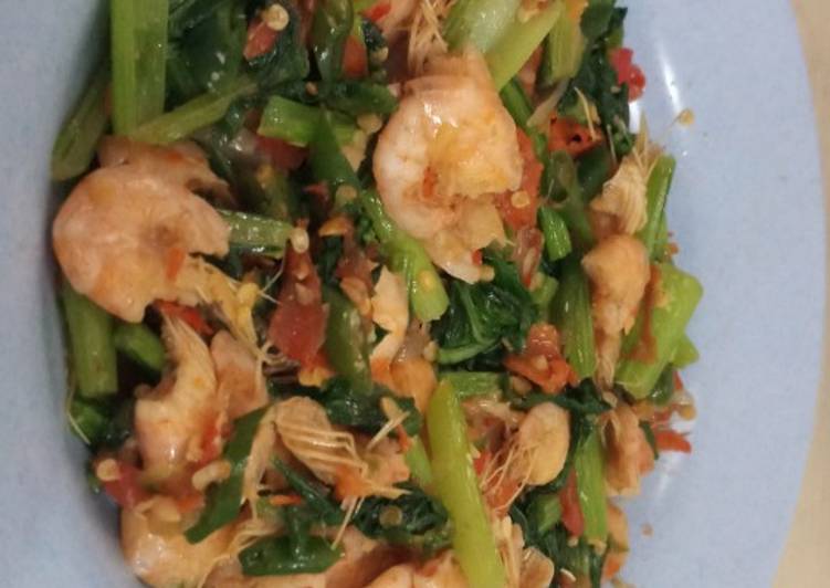 Sawi udang pedas
