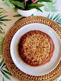 Gallette rústica de espelta integral rellena de puerros confitados y sobrasada ibérica
