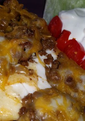 A picture of Creamy Burrito Casserole.