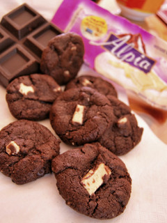 A picture of Triple chocolate chip cookies.