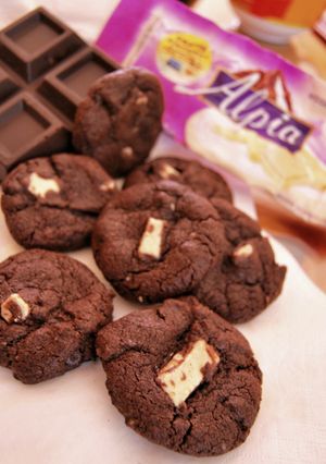 A picture of Triple chocolate chip cookies.