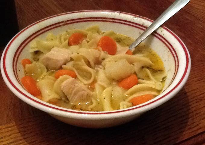 Steps to Prepare Homemade Fast And Easy Chicken Noodle Soup