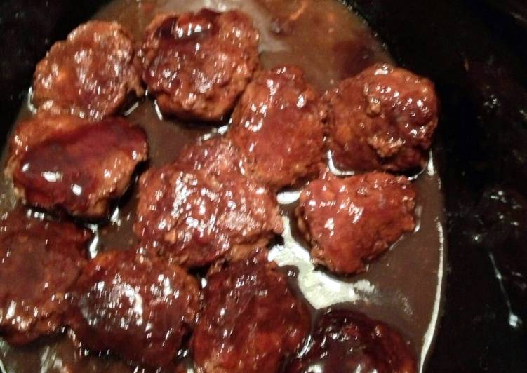 Steps to Prepare Homemade bbq ,&amp; grape jelly meat balls