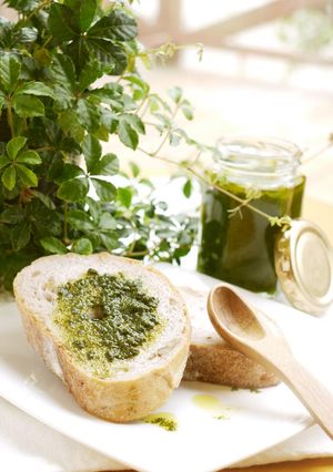 A picture of Shiso Pesto Genovese.