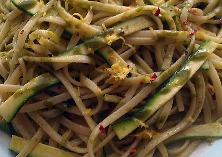 Easiest Way to Prepare Favorite Vickys Lemon &amp; Courgette Linguine, Gluten, Dairy, Egg &amp; Soy-Free