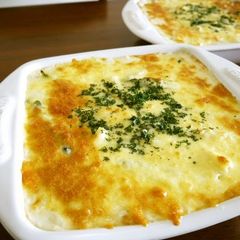 A picture of Seafood Gratin with Homemade Sauce.