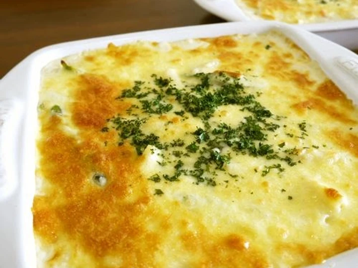 Easy Way Prepare Seafood Gratin with Homemade Sauce the Can Spoil the Tongue Perfect