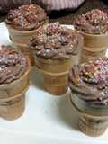 Ladybirds Naughty Choc Mousse Cones .