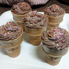 A picture of Ladybirds Naughty Choc Mousse Cones ..