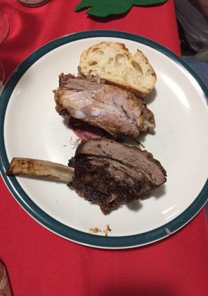 Una foto de Estomaguillo al spiedo con porto bellos